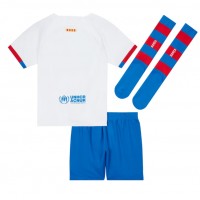Otroški Nogometni dresi Barcelona Gostujoči 2023-24 Kratek Rokav (+ Kratke hlače)